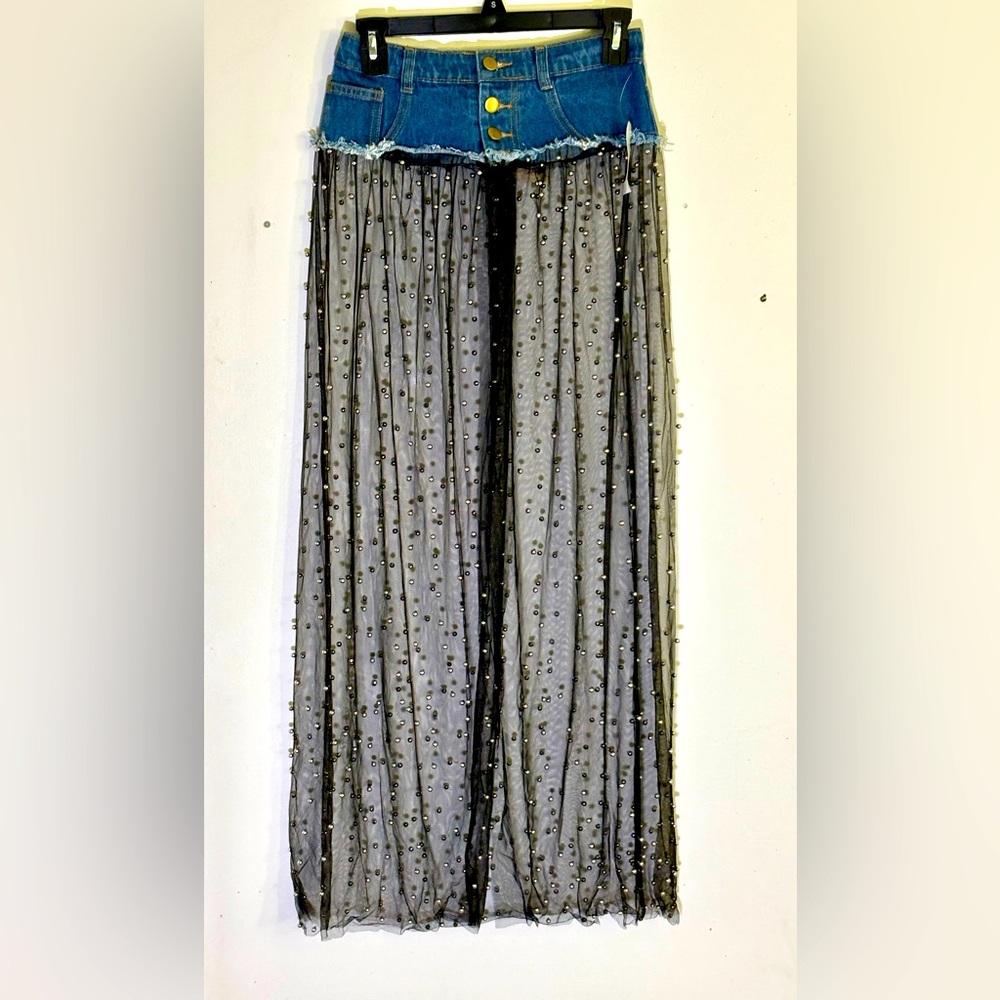 Sheer Jean Top Skirt